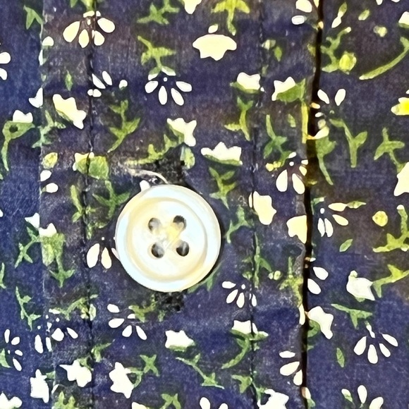 Impatient Wolves Dress Shirt Blue Floral Sz XL - Picture 3 of 6